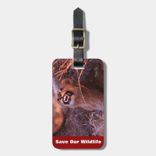 ハッピータウ救私たちの野生動物の荷物タグ ラゲッジタグ (正面縦)
