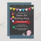 ハッピータコスタリーナイト誕生日招待状 招待状 (正面/裏面)