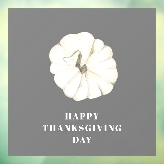 ハッピータンクスギビングデー | グレーとホワイトのパンプキン ウィンドウサイン (シート3)