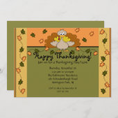ハッピータンクスギビング七面鳥の食事 招待状 (正面/裏面)