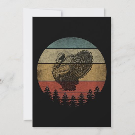 ハッピータンクスギビング七面鳥 招待状 (正面)