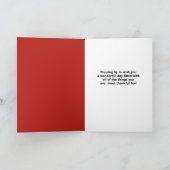 ハッピータンクスギビング かわいい帽子のリス シーズンカード (内部)