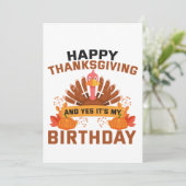 ハッピータンクスギビング そして、そう、私の誕生日のプレゼント 招待状 (スタンド正面)