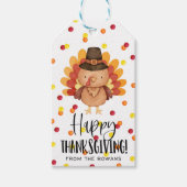 ハッピータンクスギビング ターキー ギフトタグ (正面)