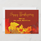 ハッピータンクスギビング ダウンロード可能なグリーティングカード 招待状 (正面)