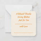 ハッピータンクスギビング ノートカード (裏面)