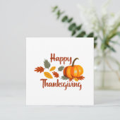 ハッピータンクスギビング パンプキン オータムリーフ フラット 招待状 (スタンド正面)