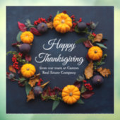 ハッピータンクスギビング ビジネス パンプキン リース モダン ウィンドウサイン (シート3)