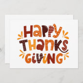 ハッピータンクスギビング ホリデーカード (正面/裏面)