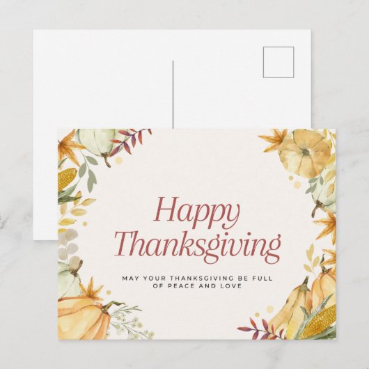 ハッピータンクスギビング ポストカード (正面/裏面)