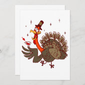 ハッピータンクスギビング ワロタ 酔っ払いトルコ 招待状 (正面/裏面)