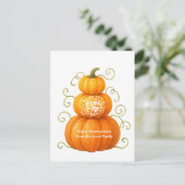 ハッピータンクスギビング 感謝のポンプキン ポストカード (スタンド正面)