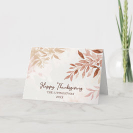 ハッピータンクスギビング - 水彩ボホーグリーティングカード シーズンカード