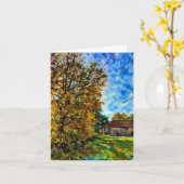 ハッピータンクスギビング - 美しい秋の日 カード (黄色い花)