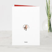 ハッピータンクスギビング　顔にマスクをしたかわいいリス シーズンカード (裏面)