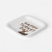 ハッピーターキーデイサンクスギビングスクエア紙プレート ペーパープレート (傾斜あり)