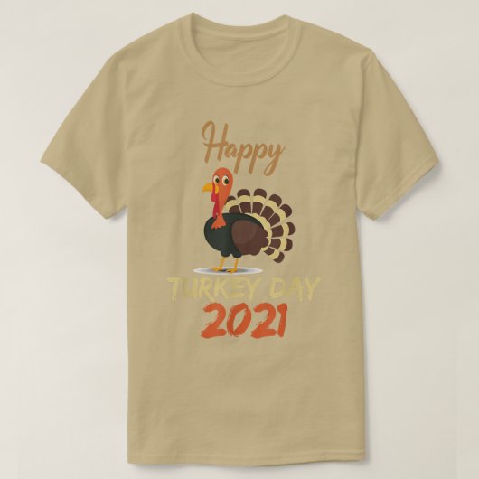ハッピーターキーデー2021感謝祭の日ホリデーツアー Tシャツ (デザイン正面)