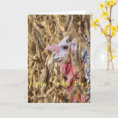 ハッピーターキーデー カード (黄色い花)