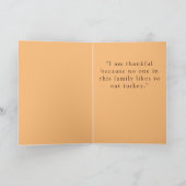 ハッピーターキーデー(バージョン2)ホリデーカード シーズンカード (内部)