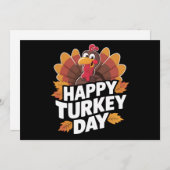 ハッピーターキーデー 感謝祭 ホリデー ギフト シーズンカード (正面/裏面)