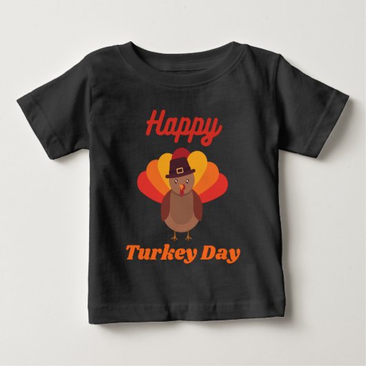 ハッピーターキーデーTシャツ ベビーTシャツ (正面)