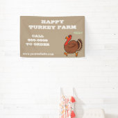ハッピーターキーファーム鳥の販売ブラウンビジネス 横断幕 (インサイチュ)