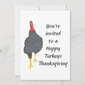 ハッピーターキーベジタリアンビーガン感謝祭招待状 招待状 (正面)