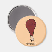 ハッピーターキー脚ドラムスティック蛋白バード マグネット (正面/裏面)