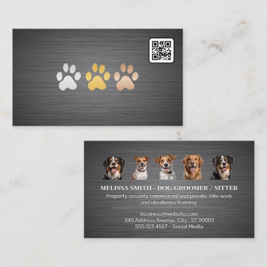 ハッピーダギー 名刺 (正面/裏面)