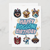 ハッピーダゴネ誕生日グリーティングカード シーズンカード (正面/裏面)