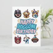 ハッピーダゴネ誕生日グリーティングカード シーズンカード (スタンド正面)