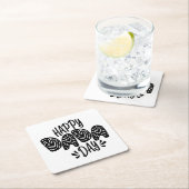 ハッピーダダダデイハッピー父の日 |コースター スクエアペーパーコースター (インサイチュ)