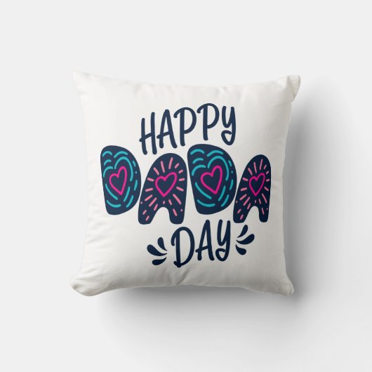 ハッピーダダダデイハッピー父の日 |装飾用クッション クッション (正面)