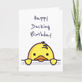 ハッピーダッキング誕生日 カード (正面)