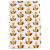 ハッピーダック面白いギフトバッグ - 笑顔 ミディアムペーパーバッグ (正面)