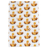 ハッピーダック面白いギフトバッグ - 笑顔 ミディアムペーパーバッグ (裏面)