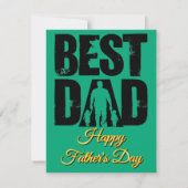 ハッピーダッドデイに最高のパパ ノートカード (裏面)