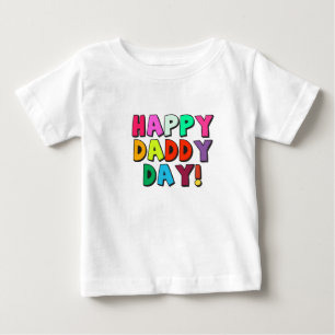 ハッピーダディーデイかわいいおもしろい引用文とタイポグラフィ ベビーTシャツ