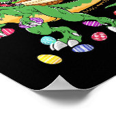 ハッピーダノイースターTレックスディーノラバーバスケットボーイ ポスター (角)