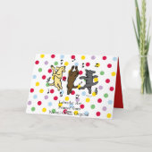 ハッピーダンシングラブラドールトリオお誕生日おめでとう カード (裏面)