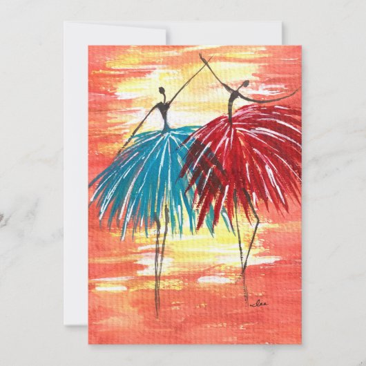 ハッピーダンスグリーティングカード カード (正面)