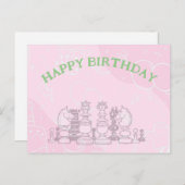 ハッピーチェスバースデー ポストカード (正面/裏面)