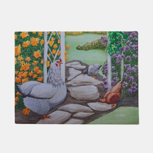 ハッピーチキンパーク ドアマット (正面)