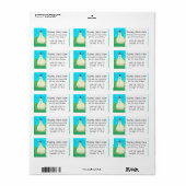 ハッピーチキンフリーレンジファーム卵の名刺 ラベル (フルシート)