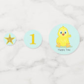 ハッピーチックオンライトブルーテーブル紙吹雪 コンフェッティ (裏面)