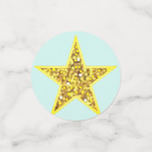 ハッピーチックオンライトブルーテーブル紙吹雪 コンフェッティ (スモール正面)