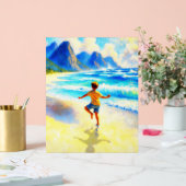 ハッピーチャイルドフリーダムダンスatビーチ アクリルサイン (ウェディング)