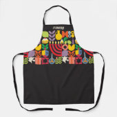 ハッピーチャヌッカヘブライパーソナライズされた(ユダヤ教)メノラー エプロン (正面)