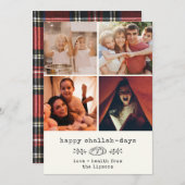 ハッピーチャラデイズ 現代的なハヌカの写真コラージュ シーズンカード (正面/裏面)