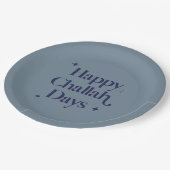 ハッピーチャラー日ハヌカブルーミニマリスト  ペーパープレート (アングル)